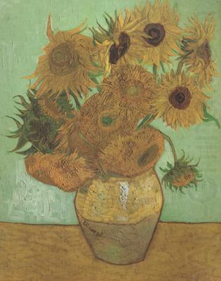 Vincent Van Gogh Still life:Vast with Twelve Sunflowers (nn04) china oil painting image